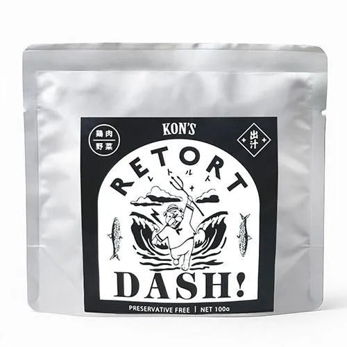 【KON'S MARKET】コンズマーケット コンズダシ 鶏&野菜 犬用 トッピング レトルトフード 国産 鶏むね肉 魚介 出汁 乳酸菌発酵物