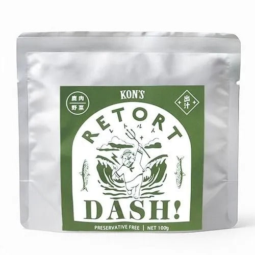 【KON'S MARKET】コンズマーケット コンズダシ 鹿&野菜 犬用 トッピング レトルトフード 国産 鹿肉 魚介 出汁 乳酸菌発酵物