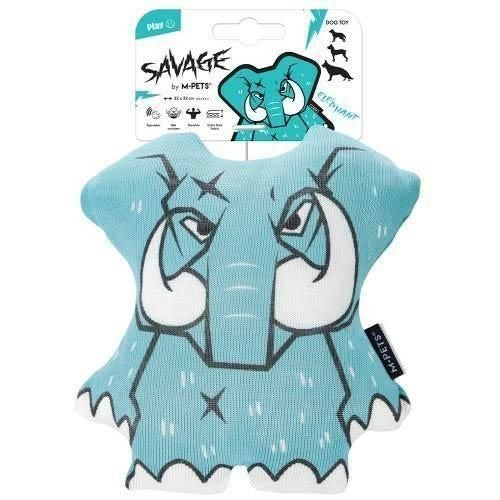【M-PETS】エムペッツ SAVAGEドッグトイ エレファント 犬用 おもちゃ ぬいぐるみ 極厚 丈夫 スクィーズ