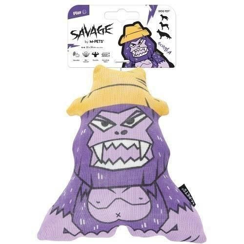 【M-PETS】エムペッツ SAVAGEドッグトイ ゴリラ 犬用 おもちゃ ぬいぐるみ 極厚 丈夫 スクィーズ