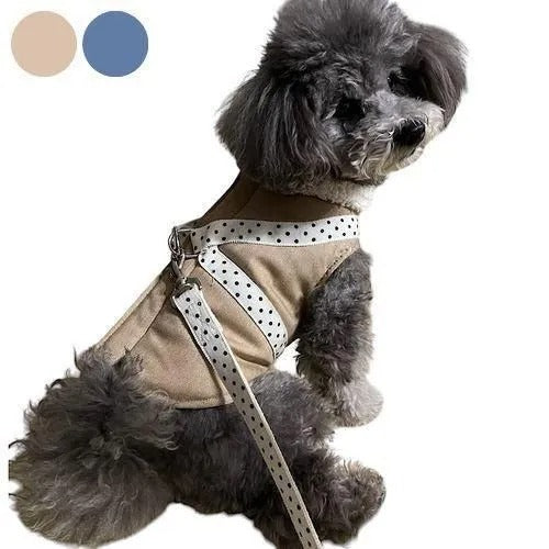 【Bun Bun House】バンバンハウス フリースハーネス 犬用 胴輪 洋服型 背中開き サンゴフリース素材 軽量