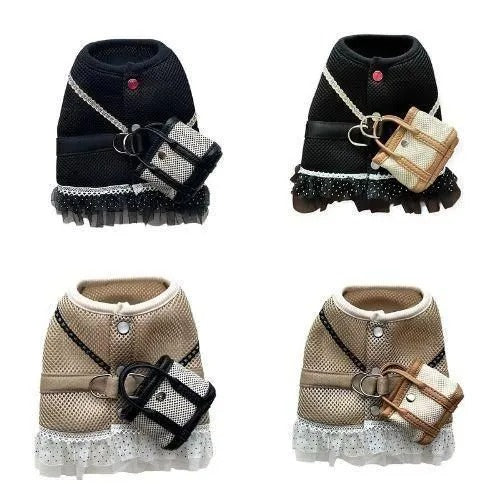 【Bun Bun House】バンバンハウス ハーネス＆ショルダートート 犬用 胴輪 洋服型 背中開き メッシュ オールシーズン