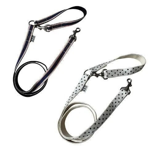 【Bun Bun House】バンバンハウス リード have fun 犬用 持ち手 取り外し可 デニム ドット