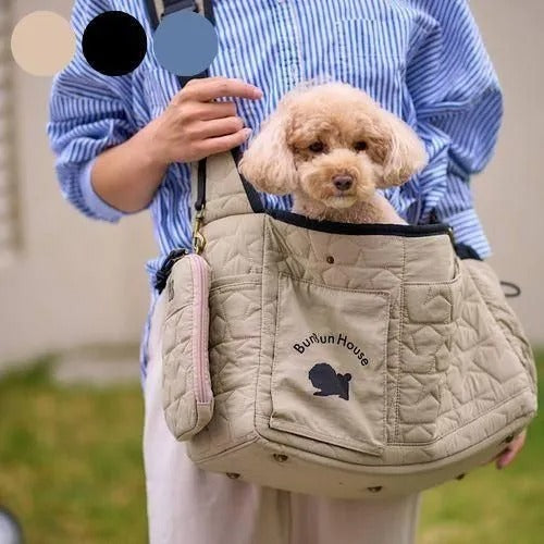 【Bun Bun House】バンバンハウス カラー BunBunマザーズバッグ 犬用 キャリーバッグ 8ポケット収納 飛び出し防止用フック