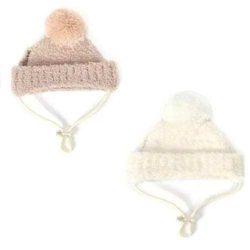 【Solgra】ソルグラ マシュマロニット帽 犬用 帽子 やわらかい 耳穴 ゴム サイズ調整可 小型犬 中型犬 大型犬