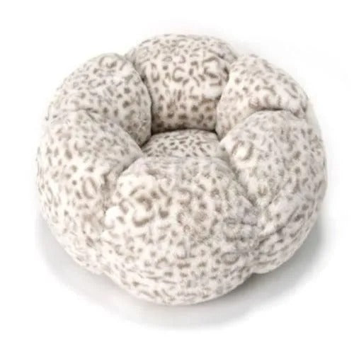【Solgra】ソルグラ ヒョウ柄花型ベッド 犬用 ベッド  暖かい もこもこ ふかふか 花型