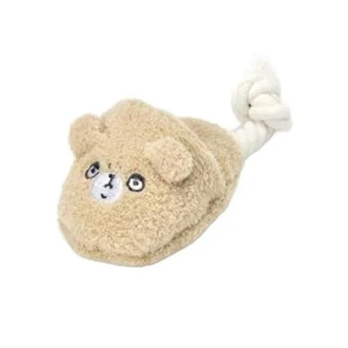 【Solgra】ソルグラ くまさんスリッパトイ 犬用 おもちゃ ぬいぐるみ ガサガサ 仕掛け 超小型犬 小型犬