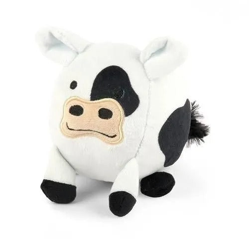 【P.L.A.Y.】バーンヤードバディーズ カウ [プレイ] 犬用 おもちゃ ぬいぐるみ まん丸 スクイーカー 洗濯機可