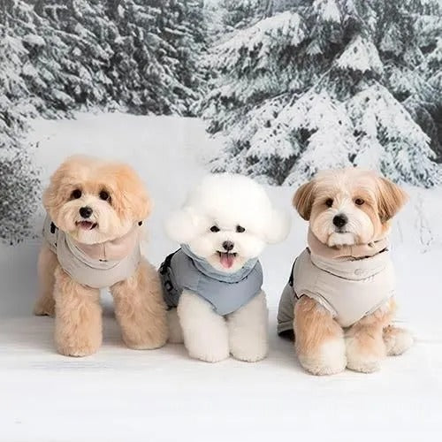 【BITE ME】バイトミー ダブルヒートダウン ワンカラー 犬用 服 ドッグウェア 防寒 内蔵ハーネス 高密度生地 発熱裏地