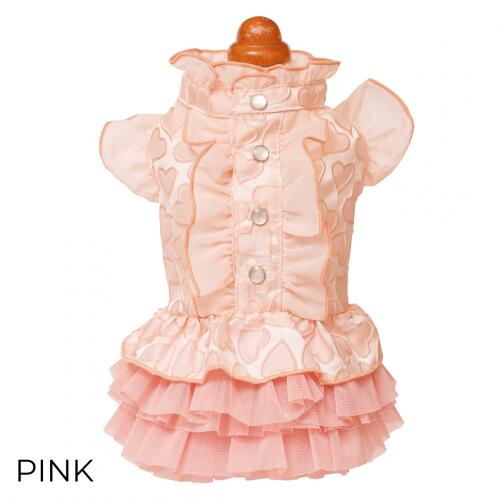 GODPIVA】ハートフリルワンピース［ゴッドピバ］犬用 服 ドッグウェア