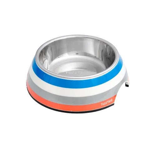 【FuzzYard（ファズヤード）】フードボウル フレンチ 犬用 食器 おしゃれ 二層構造 ステンレス メラミン 滑り止め付