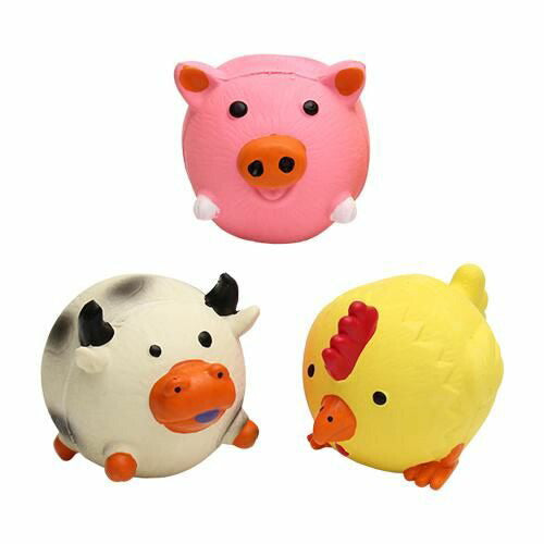 【ROOP】ループプーピーズ チャビー 犬用 おもちゃ ラテックス ボール遊び 音が鳴る かわいい