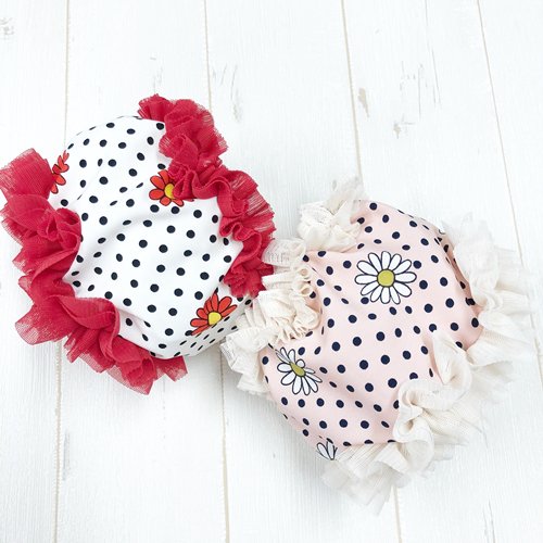 【GODPIVA ゴッドピバ】ドットフラワースヌード＜サイズ：XS-M / 2色＞犬用 顔回り 汚れ防止 チュール マーガレット