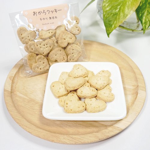 【Bark】バーク 無添加おからクッキー りんご / 全2サイズ ［手作りおやつ］＜犬用＞ ご褒美 安心安全 無添加 生おから オリーブオイル ハート型