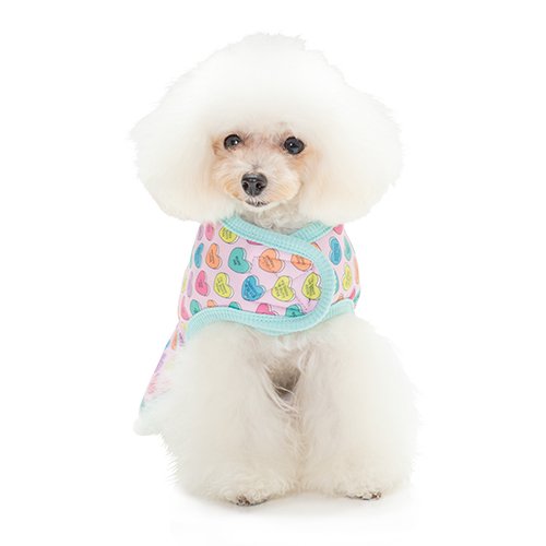 【FuzzYard（ファズヤード）】ラップベスト キャンディハーツ 犬 服 ドッグウェア 柔らか生地 軽い 簡単着脱