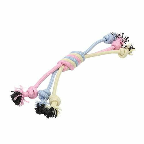 【ROOP】ループノッティー パステルキャンディ 犬用 おもちゃ デンタルケア ストレス解消 ロープ パステルカラー