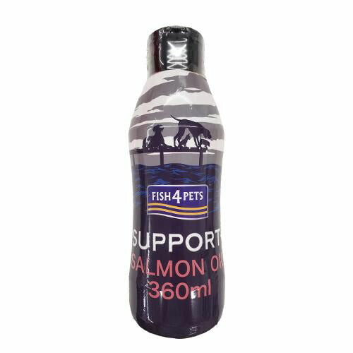 【FISH4PETS】SUPPORT SALMON OIL / フィッシュフォーペッツ サポート サーモンオイル 360ml 犬用トッピング 栄養素補助 オメガ3脂肪酸 アスタキサンチン