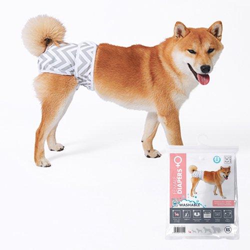 【M-PETS】エムペッツ 洗える女の子用オムツ WASHABLE ＜全5サイズ＞ 犬用 マナーパンツ 漏れ防止 通気性抜群 サイズ調節可 北欧風