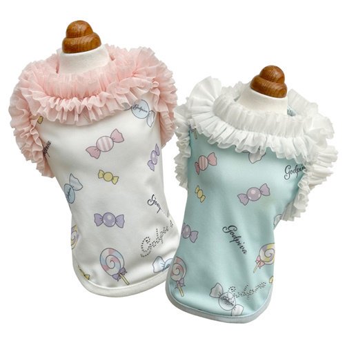 【GODPIVA】COOLキャンディPOPタンクトップ［ゴッドピバ］犬 服 ドッグウェア パステルカラー チュール 涼感加工 防虫加工
