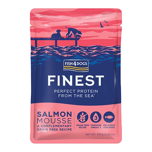 【FISH4DOGS】フィッシュフォードッグ ファイネスト サーモンムース 犬用 餌 ドッグフード トッピング ウェット オメガ6 オメガ3脂肪酸 穀物不使用