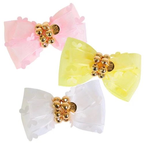 【GODPIVA】ラブリーハートバレッタ［ゴッドピバ］犬用 ヘア アクセサリー りぼん かわいい おしゃれ 毛が絡まりにくい 切れにくい