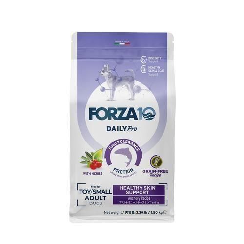 【FORZA10】フォルツァディエチ デイリープロ アダルト ミニ/ミディアム  ヘルシースキン フィッシュ 犬用 ドライフード イワシ 魚 オメガ3 オメガ6 低アレルゲン 植物素材 皮膚 被毛  健康管理 着色料無添加
