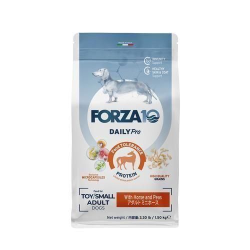 【FORZA10】フォルツァディエチ デイリープロ アダルト ミニ/ミディアム ホース 犬用 餌 ドライフード 消化 皮膚 健康維持サポート 低アレルゲン素材 動物性たんぱく質 着色料無添加