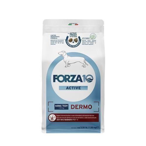 【FORZA10】フォルツァディエチ デルモアクティブ ミニ/ミディアム 犬用 ドライフード 皮膚 被毛 健康維持 魚由来タンパク質 着色料無添加