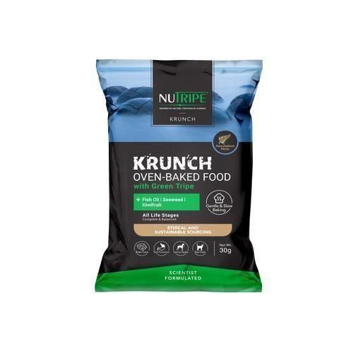 【NUTRIPE】ニュートライプ クランチ オーブンベークド ビーフwithグリーントライプ（ドッグフード）犬用 ドライフード オールライフステージ グレインフリー 総合栄養食 放し飼い牛肉 タンパク質 鉄分 ビタミンB 被毛 肌 関節 筋肉 健康サポート