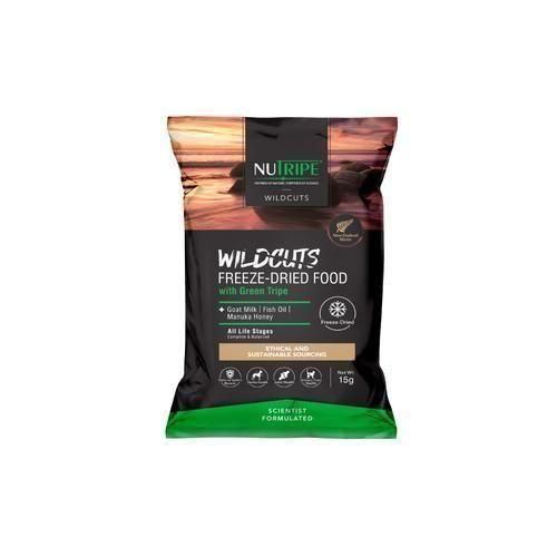 【NUTRIPE】ニュートライプ キャット ワイルドカット フリーズドライ フィッシュ＆ラムwithグリーントライプ 猫用 ドライフード オメガ3脂肪酸 被毛 皮膚 関節 サポート 必須アミノ酸 マヌカハニー ゴートミルク