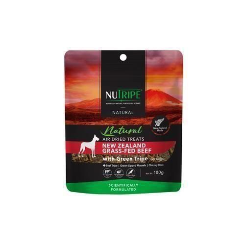 【NUTRIPE】ニュートライプ ナチュラル エアードライ トリーツ ビーフwithグリーントライプ 犬用 おやつ サプリ ニュージーランド産ビーフ 牛肉 消化酵素 必須脂肪酸 タンパク質 ミネラル グレインフリー 防腐剤不使用