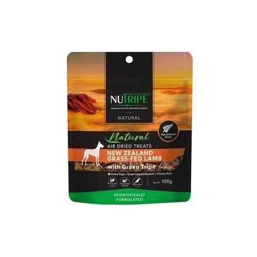 【NUTRIPE】ニュートライプ ナチュラル エアードライ トリーツ ラムwithグリーントライプ 犬用 おやつ サプリ 健康的 ニュージーランド産ラム 子羊 消化酵素 必須脂肪酸 タンパク質 ミネラル 防腐剤不使用