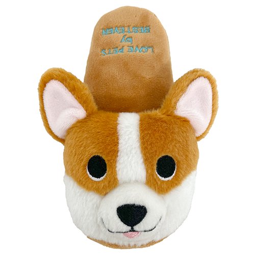 犬 犬用 おもちゃ 玩具 ペットトイ スリッパ型 シャカシャカ キュッキュッ 音鳴り Bestever ベストエバー スクィーキー スリッパトイ コーギー