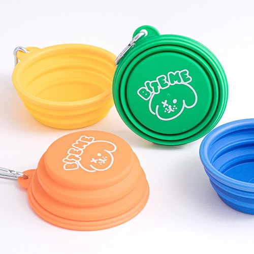 【BITE ME】バイトミー 携帯用折りたたみボウル ビビッド 犬用 折りたたみ 食器 皿 コンパクト カラビナ アウトドア 散歩