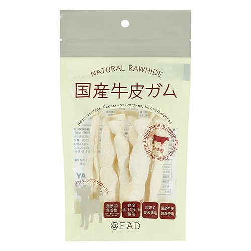 犬 犬用 おやつ ガム 完全国産 添加物・着色料・防腐剤・酸化防止剤不使用 肉厚 FAD ファッド 国産牛皮ガム フラットロール dad-way ダッドウェイ