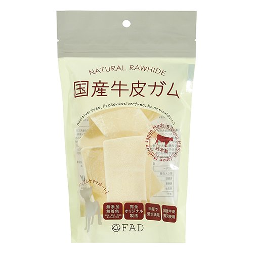 犬 犬用 おやつ ガム 完全国産 添加物・着色料・防腐剤・酸化防止剤不使用 肉厚 FAD ファッド 国産牛皮ガム チップス S・Lサイズ dad-way ダッドウェイ