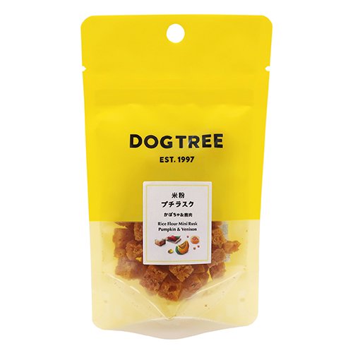 犬用 おやつ カリカリ 国産 無添加 天然素材 グルテンフリー 低カロリー ダイエット DOGTREE ドッグツリー 米粉プチラスク かぼちゃ＆鹿肉