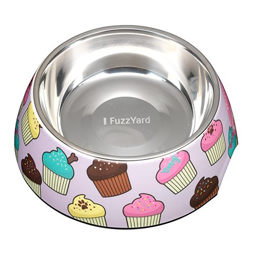 犬 猫 小動物 ペット用 食器 皿 おしゃれ かわいい 二層構造 ステンレス メラミン滑り止め  FuzzYard ファズヤード フードボウル フレッシュ