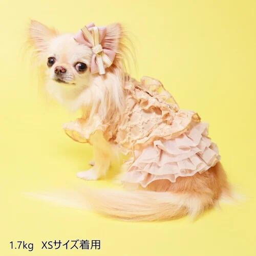 犬 服 ドッグウェア おしゃれ かわいい フリル シャギー生地 透け感
