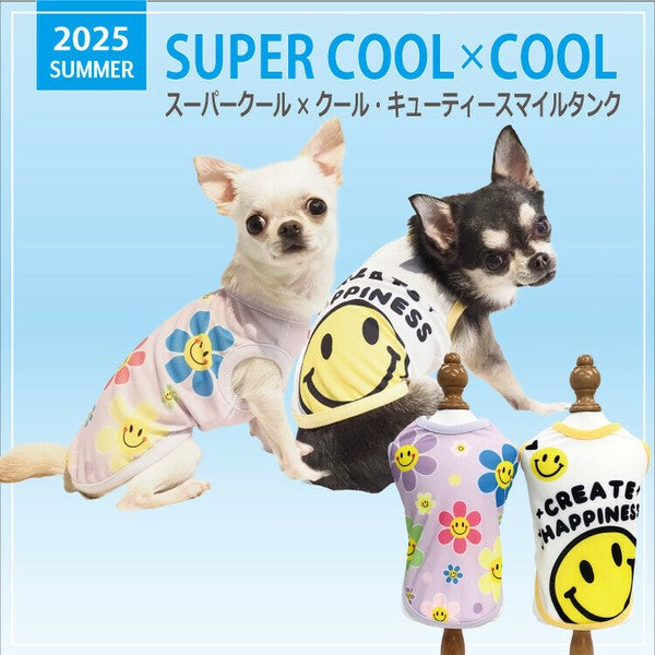 クークチュール CooCouture 22025夏物新作 ドッグウェア スーパークール×クール・キューティースマイルタンク 犬服 春 夏 タンクトップ  涼しい 冷感  防虫 抗菌 消臭 UVカット テラヘルツ 日本製
