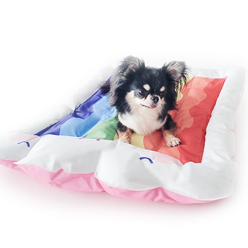 犬 犬用 マット アウトドア ひんやり 冷たい ジェル カラフル 防水仕様 Luuks up Rainbow Ice Cushion Nest ルックスアップ　レインボーアイスクッションネスト