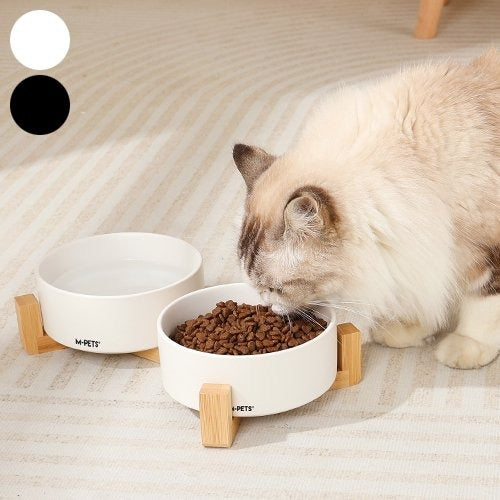 【M-PETS】エムペッツ OPERAセラミックボウルバンブースタンド 犬用 食器 高品質セラミック スタンド付き 食洗器可