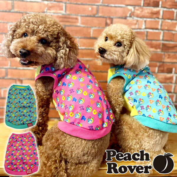 プチプラ 犬服 犬の服 ドッグウェア おしゃれ かわいい あったか　秋冬 裏起毛 小型犬 中型犬 PeachRover ピーチローバー 2025年秋冬 PCRV総柄タンク