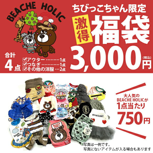 犬服 かわいい福袋 秋冬 犬用服 BEACHE HOLIC ビーチェホリック XSサイズ福袋激得セット 小型犬